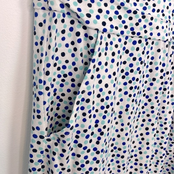 Boden Margot Jersey Knit Blue Polka Dot Midi Dress. Size 12L. - Picture 8 of 15